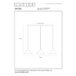 Pendul Lucide SPITZE metal, negru, gri, E27, 40W - 21440/03/36