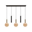 Pendul Lucide JOSIANE metal, sticla, negru, chihlimbar, G9+GU10, 40W - 21441/05/62