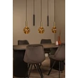 Pendul Lucide JOSIANE metal, sticla, negru, chihlimbar, G9+GU10, 40W - 21441/05/62