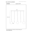 Pendul Lucide JOSIANE metal, sticla, negru, chihlimbar, G9+GU10, 40W - 21441/05/62