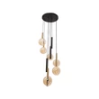 Pendul Lucide JOSIANE metal, sticla, negru, chihlimbar, G9+GU10, 40W - 21441/10/62