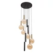 Pendul Lucide JOSIANE metal, sticla, negru, chihlimbar, G9+GU10, 40W - 21441/10/62