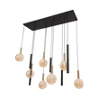 Pendul Lucide JOSIANE metal, sticla, negru, chihlimbar, G9+GU10, 40W - 21441/12/62