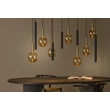 Pendul Lucide JOSIANE metal, sticla, negru, chihlimbar, G9+GU10, 40W - 21441/12/62