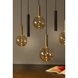 Pendul Lucide JOSIANE metal, sticla, negru, chihlimbar, G9+GU10, 40W - 21441/12/62