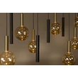 Pendul Lucide JOSIANE metal, sticla, negru, chihlimbar, G9+GU10, 40W - 21441/12/62