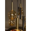 Pendul Lucide JOSIANE metal, sticla, negru, chihlimbar, G9+GU10, 40W - 21441/12/62