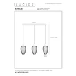 Pendul Lucide AURELIE metal, negru, auriu, GU10, 25W - 21442/03/10