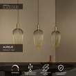 Pendul Lucide AURELIE metal, negru, auriu, GU10, 25W - 21442/03/10