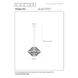 Pendul Lucide PASQUINO metal, lemn, negru, E27, 40W - 21445/40/30