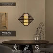 Pendul Lucide PASQUINO metal, lemn, negru, E27, 40W - 21445/40/30