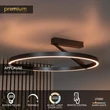 Plafoniera Lucide APPLAUSE metal, gri, LED, 40W, 1850lm, 2200K-4000K - 23100/60/15