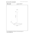 Pendul Lucide APPLAUSE metal, maro, LED, 32W, 1060lm, 2700K-4000K - 23400/60/96