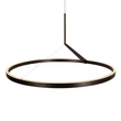 Pendul Lucide APPLAUSE metal, gri, LED, 50W, 1800lm, 2700K-4000K - 23400/80/15