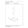 Pendul Lucide APPLAUSE metal, maro, LED, 50W, 1800lm, 2700K-4000K - 23400/80/96