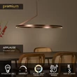 Pendul Lucide APPLAUSE metal, maro, LED, 50W, 1800lm, 2700K-4000K - 23400/80/96