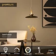 Pendul Lucide SANTIAGO metal, sticla, sampanie, chihlimbar, LED, 16W, 780lm, 2700K-4000K - 23401/12/62