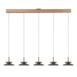 Pendul Lucide SANTIAGO metal, sticla, sampanie, chihlimbar, LED, 10W, 450lm, 2700K-4000K - 23401/60/62