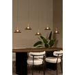 Pendul Lucide SANTIAGO metal, sticla, sampanie, chihlimbar, LED, 10W, 450lm, 2700K-4000K - 23401/60/62