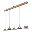 Pendul Lucide SANTIAGO metal, sticla, sampanie, chihlimbar, LED, 10W, 450lm, 2700K-4000K - 23401/60/62
