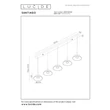 Pendul Lucide SANTIAGO metal, sticla, sampanie, chihlimbar, LED, 10W, 450lm, 2700K-4000K - 23401/60/62