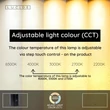 Lampadar Lucide APPLAUSE metal, maro, LED, 25W+8W, 1700lm+380lm, 2700K-4000K - 23700/20/96