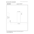 Pendul Lucide JANDERIN metal, acril, sampanie, transparent, LED, 16.5W, 490lm, 2200K-3300K - 24405/34/05