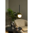 Pendul Lucide CALINA metal, acril, negru, opal, LED, 7W, 700lm, 2200K-3300K - 24406/07/30
