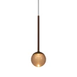 Pendul Lucide CALINA metal, acril, maro, chihlimbar, LED, 7W, 700lm, 2200K-3300K - 24406/07/96
