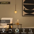Pendul Lucide CALINA metal, acril, maro, chihlimbar, LED, 7W, 700lm, 2200K-3300K - 24406/07/96