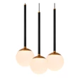 Pendul Lucide CALINA metal, acril, negru, opal, LED, 7.4W, 720lm, 2200K-3300K - 24406/37/30