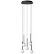 Pendul Lucide CALINA metal, acril, negru, opal, LED, 7.4W, 720lm, 2200K-3300K - 24406/37/30