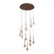Pendul Lucide CALINA metal, acril, maro, chihlimbar, LED, 7W, 610lm, 2200K-3300K - 24406/84/96