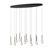 Pendul Lucide CALINA metal, acril, negru, opal, LED, 7W, 610lm, 2200K-3300K - 24406/86/30