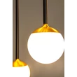 Pendul Lucide CALINA metal, acril, negru, opal, LED, 7W, 610lm, 2200K-3300K - 24406/86/30