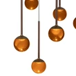 Pendul Lucide CALINA metal, acril, maro, chihlimbar, LED, 7W, 610lm, 2200K-3300K - 24406/86/96