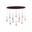 Pendul Lucide CALINA metal, acril, maro, chihlimbar, LED, 7W, 610lm, 2200K-3300K - 24406/86/96