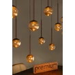 Pendul Lucide CALINA metal, acril, maro, chihlimbar, LED, 7W, 610lm, 2200K-3300K - 24406/86/96