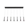 Pendul Lucide JOAKIM metal, negru, maro, LED, 6.2W, 285lm, 2700K-4000K - 24407/43/96