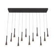 Pendul Lucide JOAKIM metal, negru, maro, LED, 7W, 275lm, 2700K-4000K - 24407/86/96