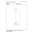 Pendul Lucide MENGA metal,sticla,negru,opal,LED,2700K,11W,360Lm - 25417/10/61