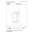 Aplica de perete exterioara Lucide LAURENS metal, sticla, negru, transparent, E27, IP54 - 27805/01/30