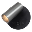 Spot cu senzor de miscare Lucide TONI metal, negru, gri, LED, 2W, 120lm, 2700K-4000K - 29934/02/15