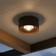 Plafoniera exterioara Lucide LENZ metal, sticla, maro, transparent, LED, 8W, 450lm, 2700K, IP54 - 33805/08/97