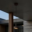 Pendul exterior Lucide LENZ metal, sticla, maro, transparent, LED, 8W, 450lm, 2700K, IP54 - 33806/08/97