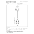 Pendul exterior Lucide LENZ metal, sticla, maro, transparent, LED, 8W, 450lm, 2700K, IP54 - 33806/08/97