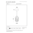 Pendul exterior Lucide WELLS metal, maro, LED, 8W, 540lm, 2700K, IP54 - 33810/08/97