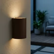 Aplica de perete exterioara Lucide YORK metal, maro, LED, 1.2W, 48lm, 2700K, IP54 - 33811/04/97