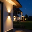 Aplica de perete exterioara Lucide YORK metal, maro, LED, 1.2W, 48lm, 2700K, IP54 - 33811/04/97