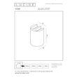 Aplica de perete exterioara Lucide YORK metal, maro, LED, 1.2W, 48lm, 2700K, IP54 - 33811/04/97